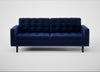 Hepburn 3 Seater Sofa Nobilis Velvet Neptune / Walnut