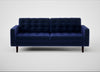 Hepburn 3 Seater Sofa Nobilis Velvet Neptune / Wenge