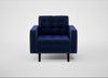 Hepburn Armchair Nobilis Velvet Neptune / Wenge