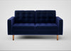 Hepburn 2 Seater Sofa Nobilis Velvet Neptune / Natural