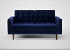 Hepburn 2 Seater Sofa Nobilis Velvet Neptune / Walnut
