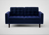 Hepburn 2 Seater Sofa Nobilis Velvet Neptune / Wenge