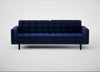 Hepburn 4 Seater Sofa Nobilis Velvet Neptune / Wenge