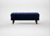 Hepburn Ottoman Nobilis Velvet Neptune / Walnut