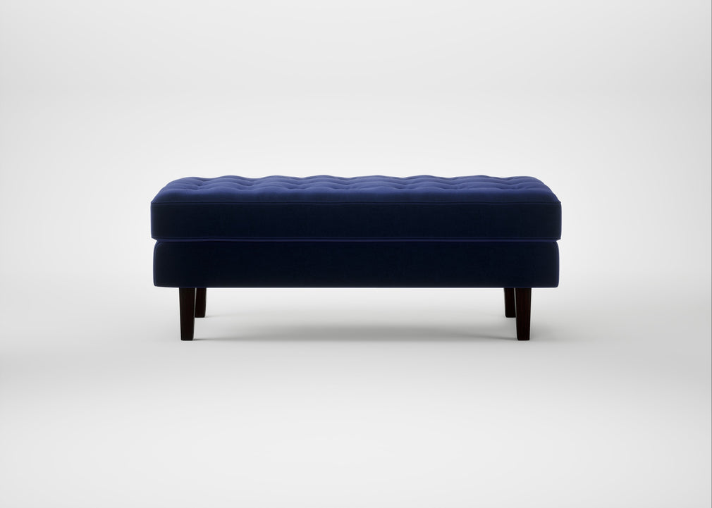 Hepburn Ottoman Nobilis Velvet Neptune / Wenge