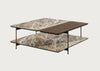 Dua Stone/Wood Coffee Table Square