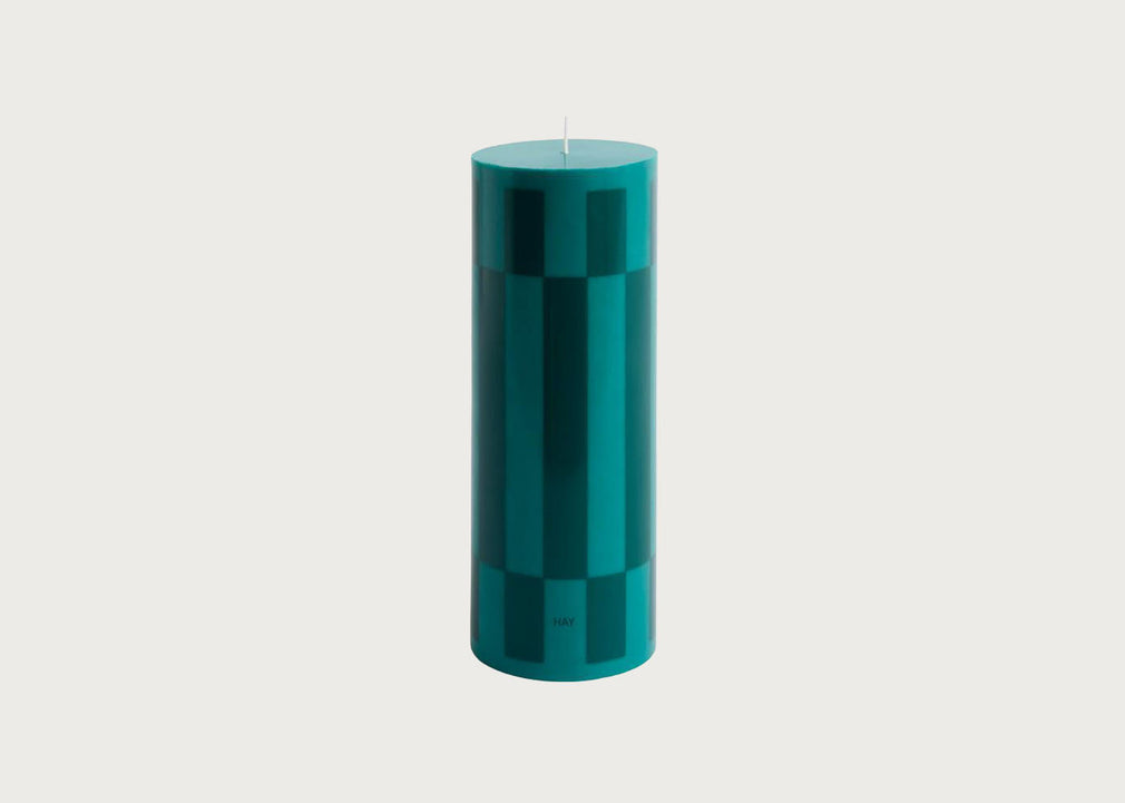 Column Candle Green/Dark Green Large