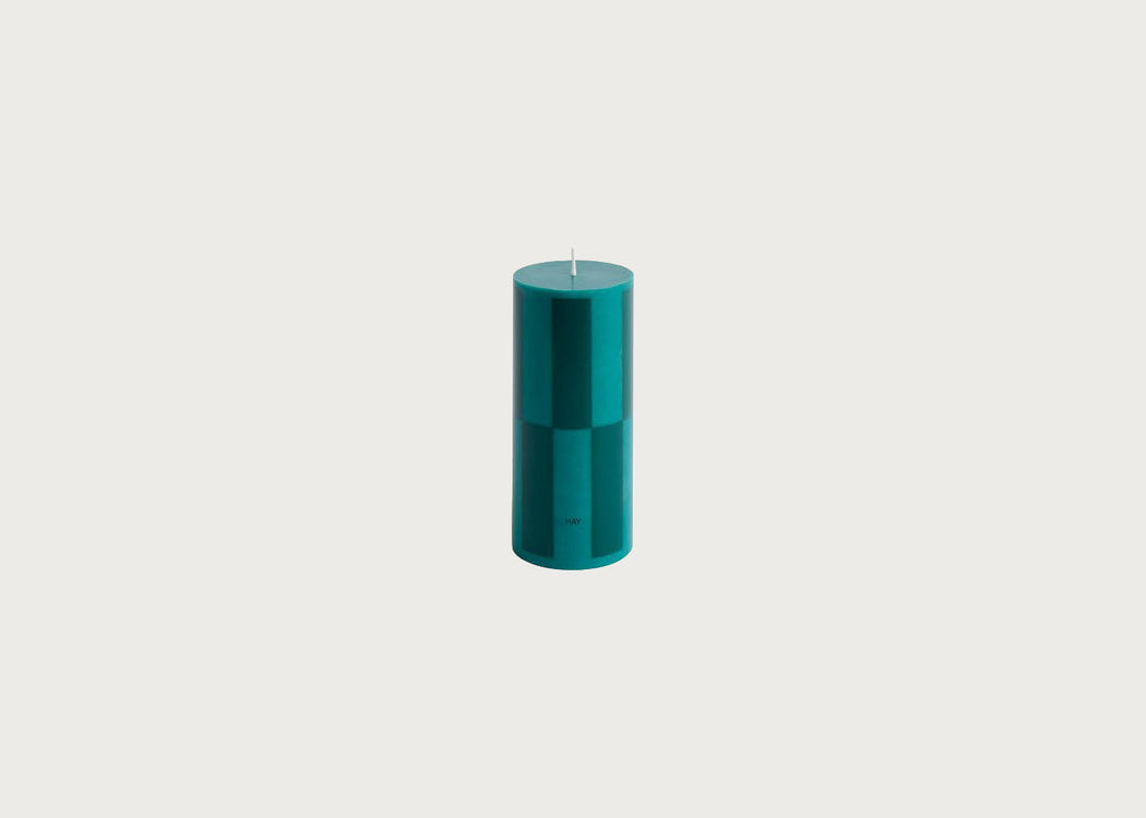 Column Candle Green/Dark Green Small