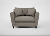Torino Loveseat Broad Weave Pebble / Black