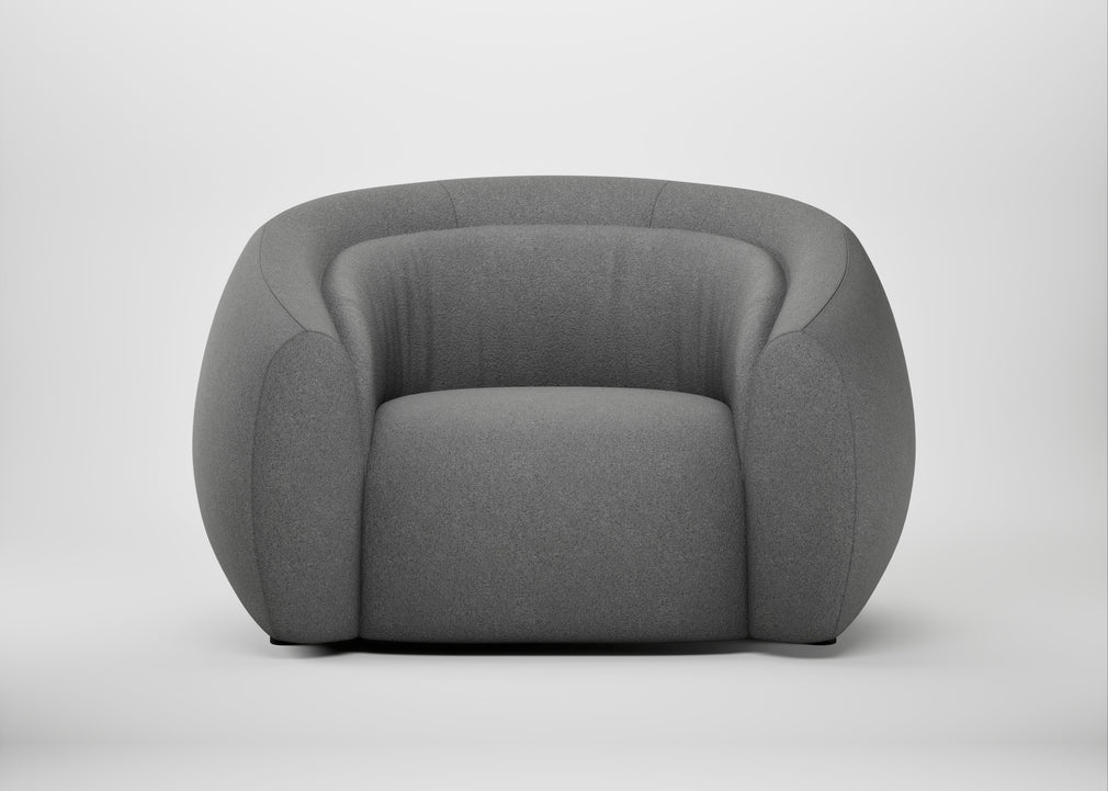 Flora Loveseat St Moritz Wool Light Grey
