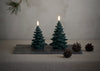 LED Christmas Tree Candle Tall Pine Green