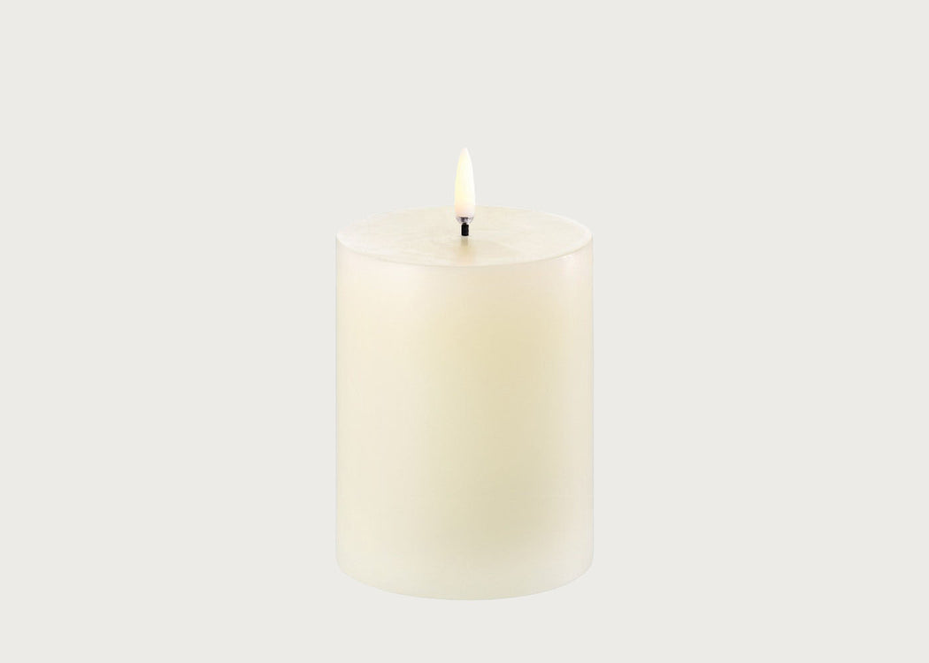 LED Pillar Candles 7.8 x 10cm Ivory