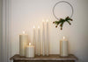LED Pillar Candles 7.8 x 10cm Ivory