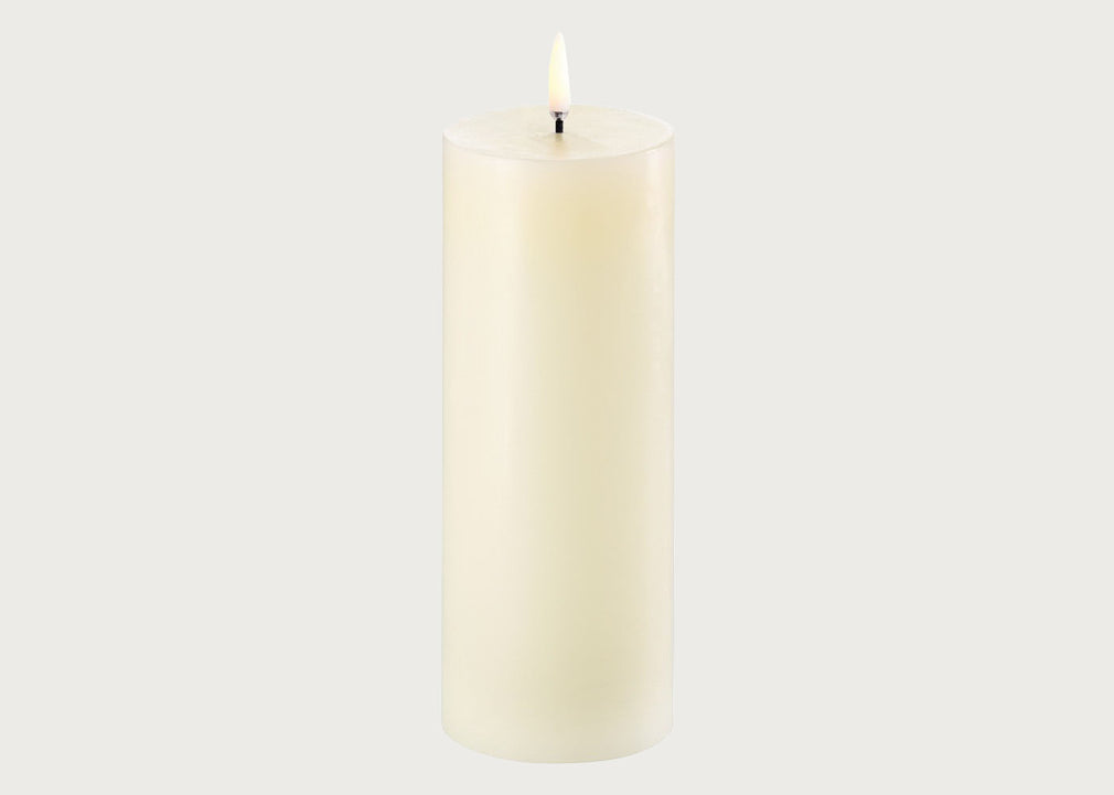 LED Pillar Candles 7.8 x 20cm Ivory