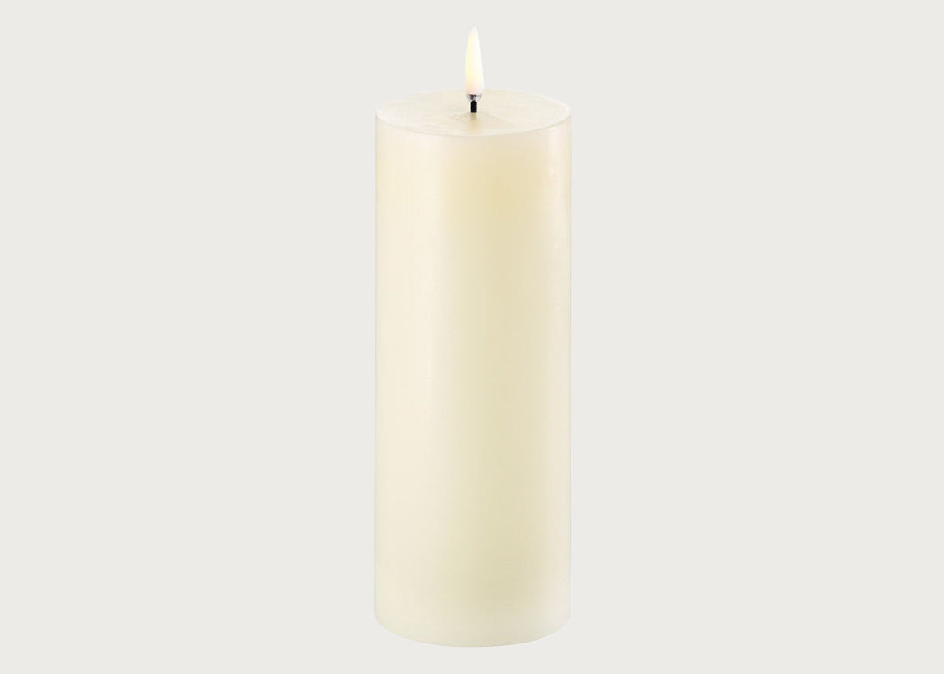 LED Pillar Candles 7.8 x 20cm Ivory