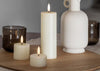 LED Pillar Candles 7.8 x 20cm Ivory