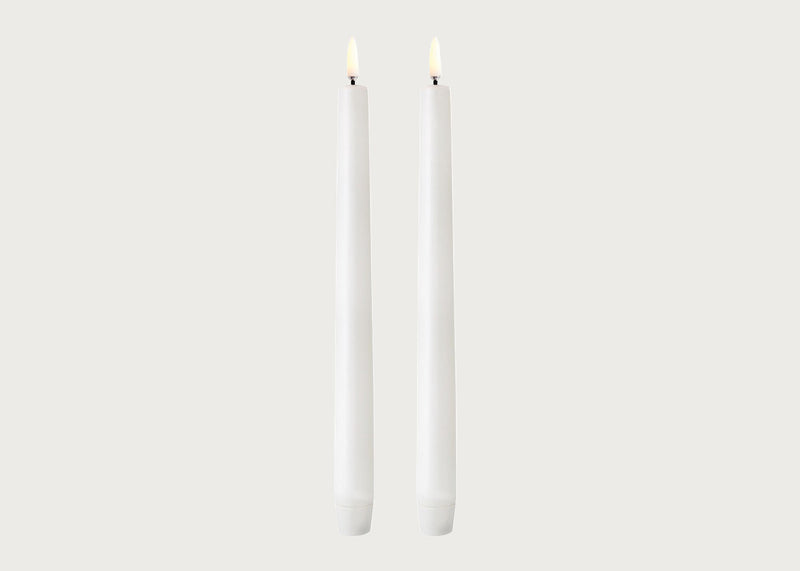 LED Smooth Tapered Dinner Candles