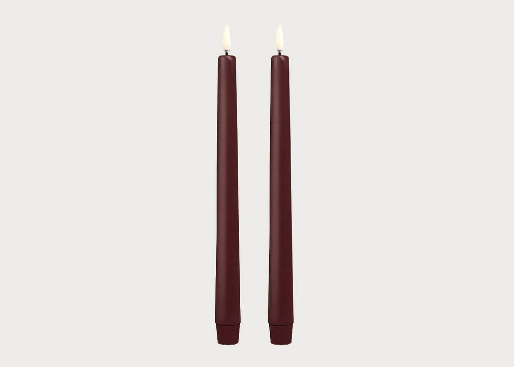 LED Smooth Tapered Dinner Candles