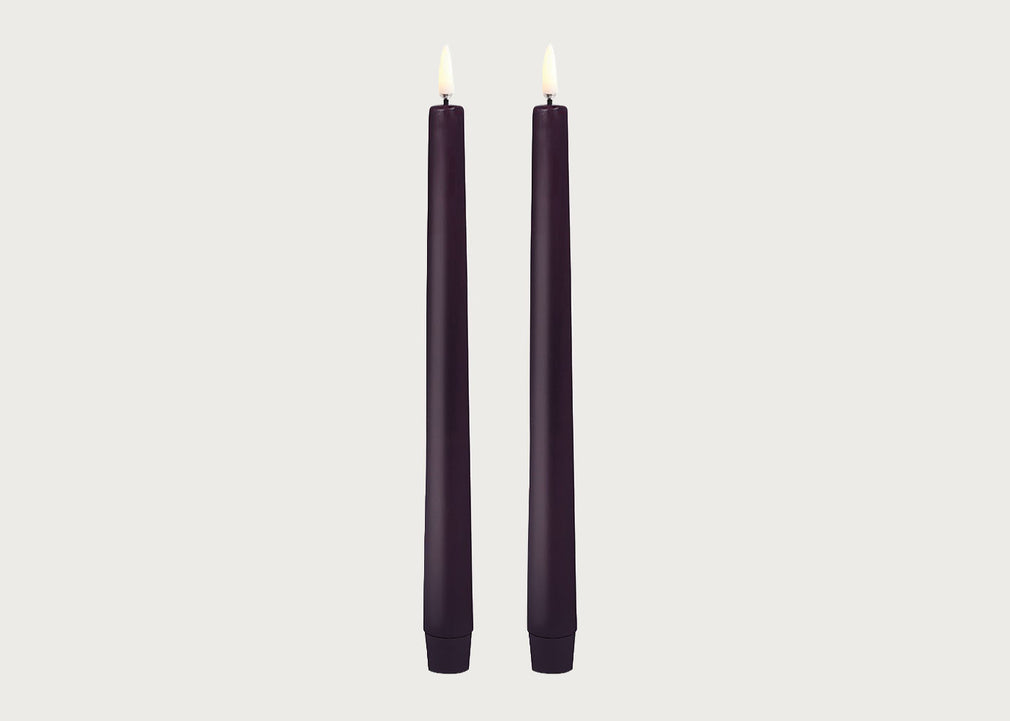 LED Smooth Tapered Dinner Candles