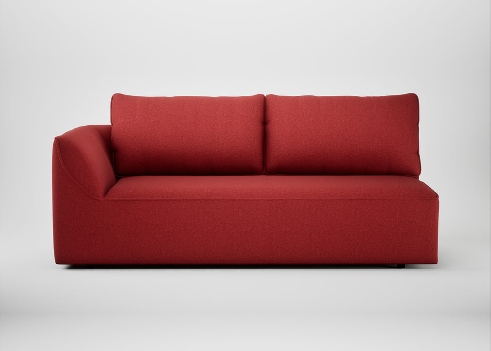 Morven Left Hand Facing 3 Seater Unit Melton Wool Red Oxide