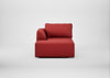 Morven Left Hand Facing Chaise Unit Melton Wool Red Oxide