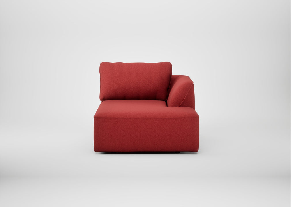 Morven Right Hand Facing Chaise Unit Melton Wool Red Oxide