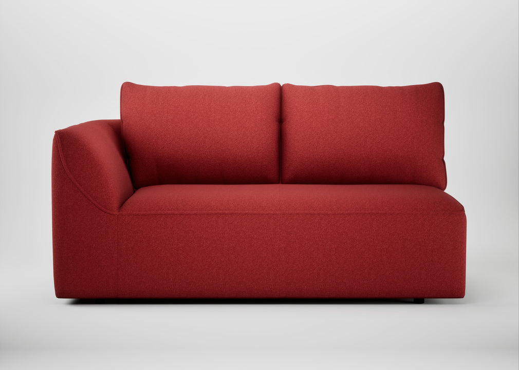 Morven Left Hand Facing 2 Seater Unit Melton Wool Red Oxide