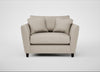Torino Loveseat Broad Weave Putty / Black