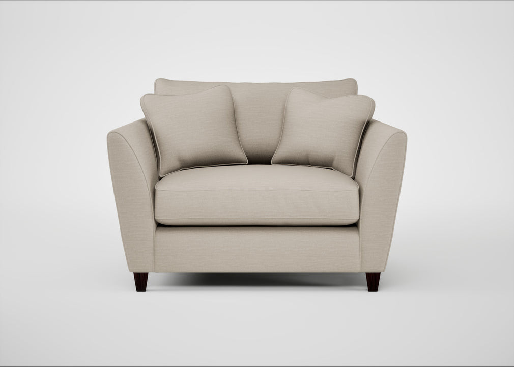 Torino Loveseat Broad Weave Putty / Black