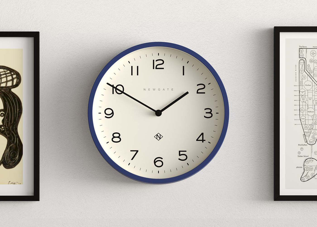 Echo Number Four Wall Clock Midnight Blue