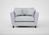 Torino Loveseat Broad Weave Tin / Black