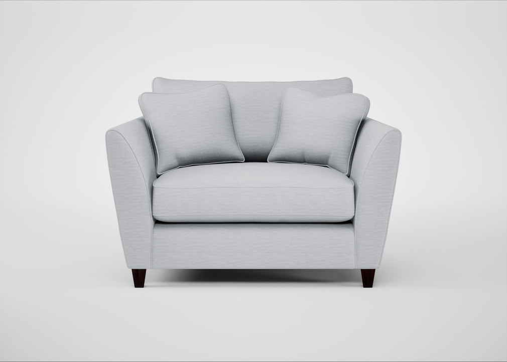 Torino Loveseat Broad Weave Tin / Black