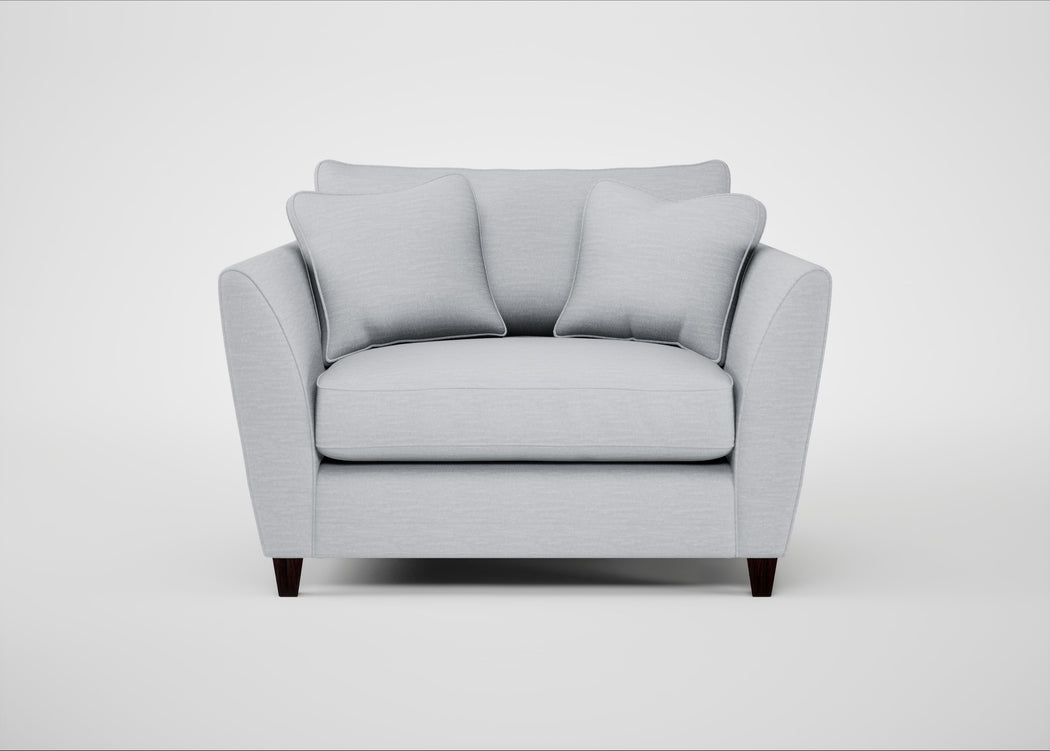 Torino Loveseat Broad Weave Tin / Black