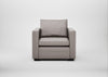 Palermo Armchair Daino Leather Elephant / Black