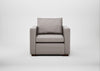 Palermo Armchair Daino Leather Elephant / Walnut