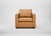 Palermo Armchair Daino Leather Parchment / Black