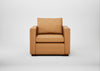 Palermo Armchair Daino Leather Parchment / Walnut and Brass