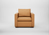 Palermo Armchair Daino Leather Parchment / Walnut