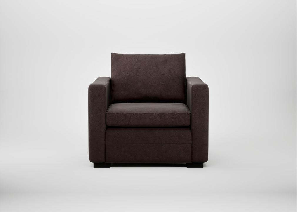 Palermo Armchair Heritage Leather Dark Walnut 2069 / Black