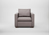 Palermo Armchair Heritage Leather Stone Grey 2060 / Walnut and Brass
