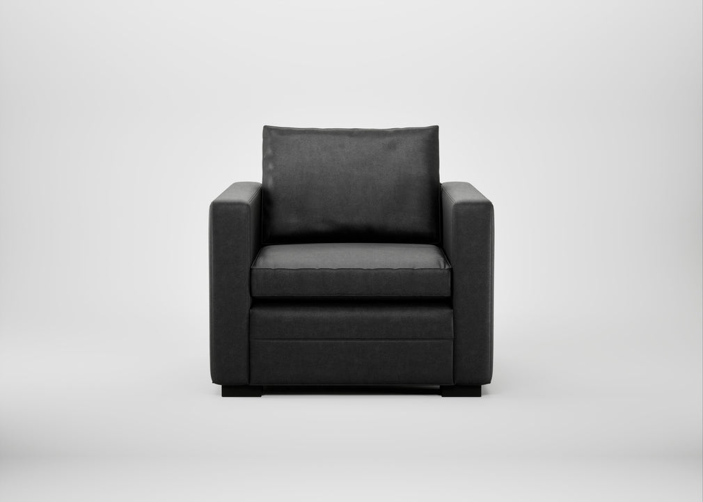 Palermo Armchair Linea Leather Black 622 / Black