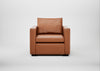 Palermo Armchair Linea Leather Brown 680 / Black