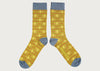 Men's Organic Cotton Ankle Socks Bee Mustard