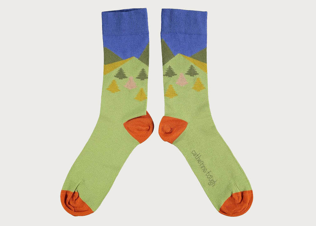 Men's Lambswool Socks Mountain Green