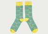 Women's Organic Cotton Ankle Sock Sausage Dog Jade