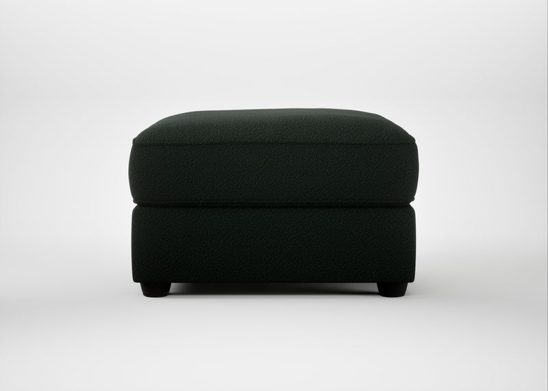 Tailor Rectangular Footstool Boucle Fern / Black
