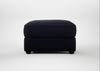 Tailor Rectangular Footstool Boucle Indigo / Walnut Stained