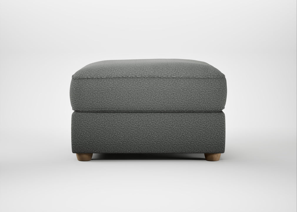 Tailor Rectangular Footstool Boucle Steel / Natural