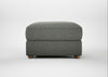 Tailor Rectangular Footstool Boucle Tweed Lapis / Natural