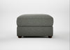 Tailor Rectangular Footstool Boucle Tweed Lapis / Walnut Stained